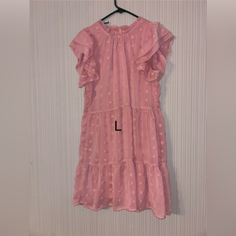 Pink Ruffled Women’s Dress